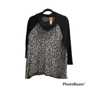 🦋 Ruby Rd Animal Print Top, Size M